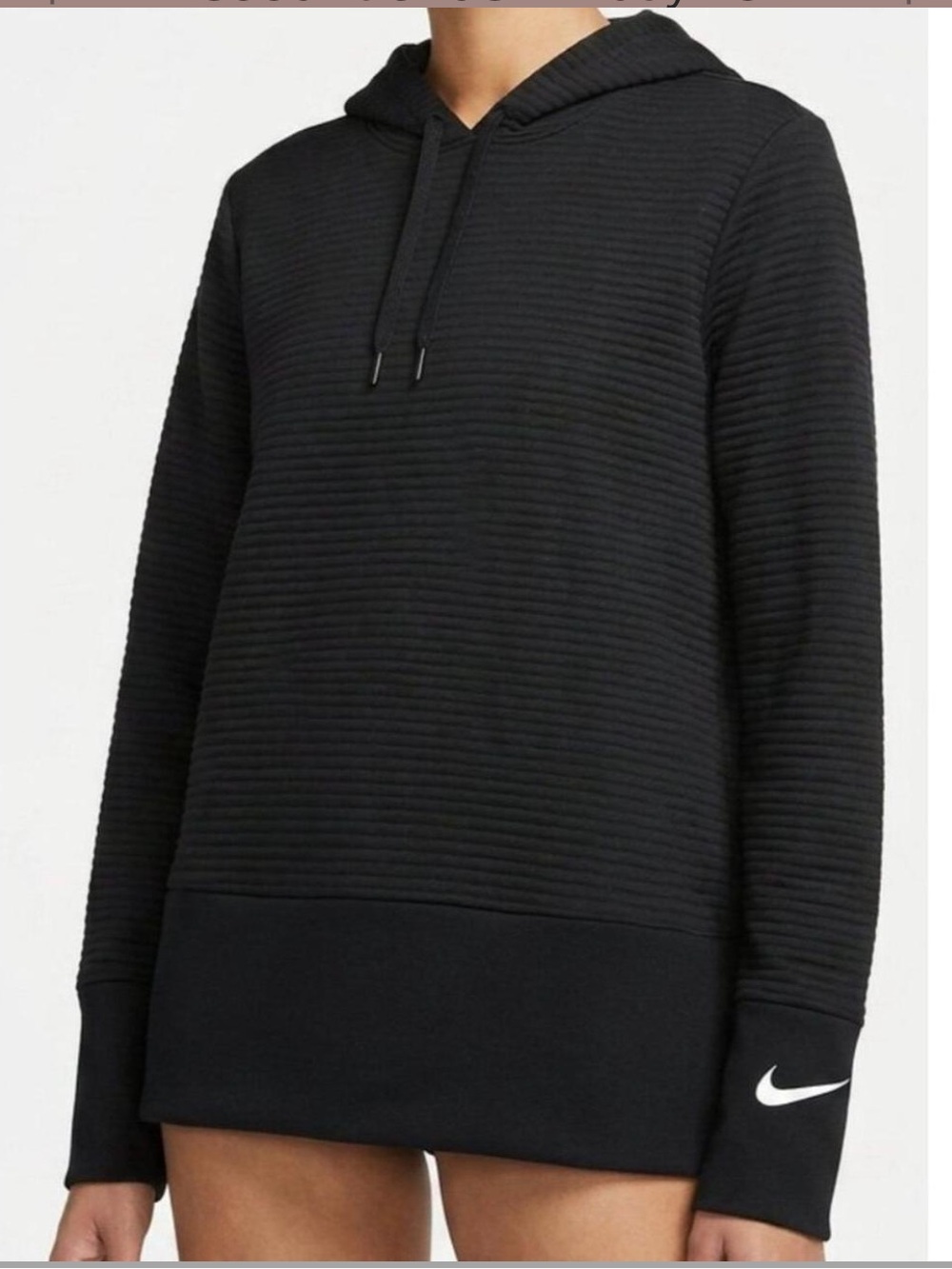 Nike Black Dri-FIT Textured Pullover Hoodie